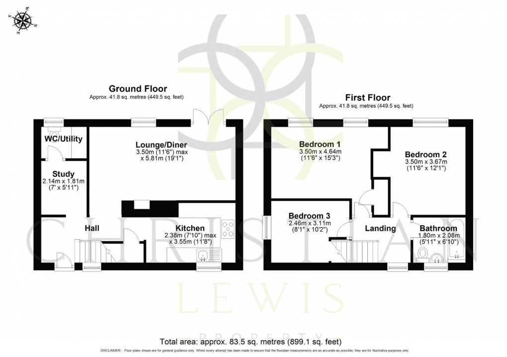Floorplan for Croft Lane, Temple Grafton