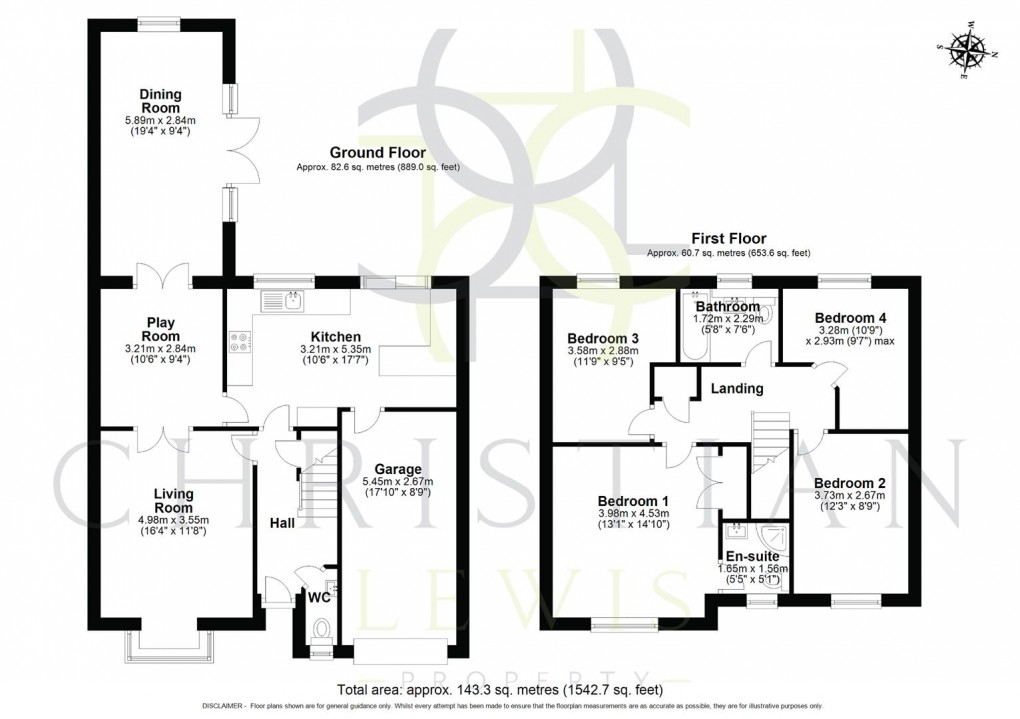 Floorplan for Burma Close, Evesham