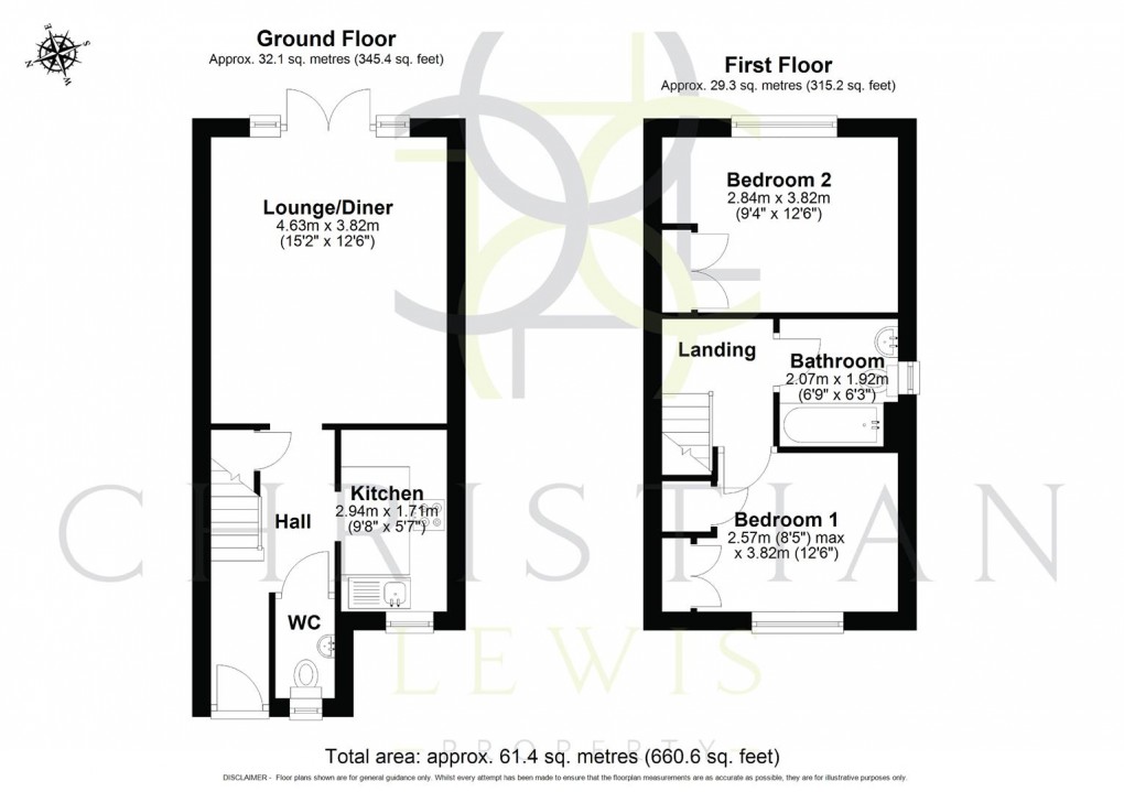 Floorplan for Lunns Gardens, Evesham