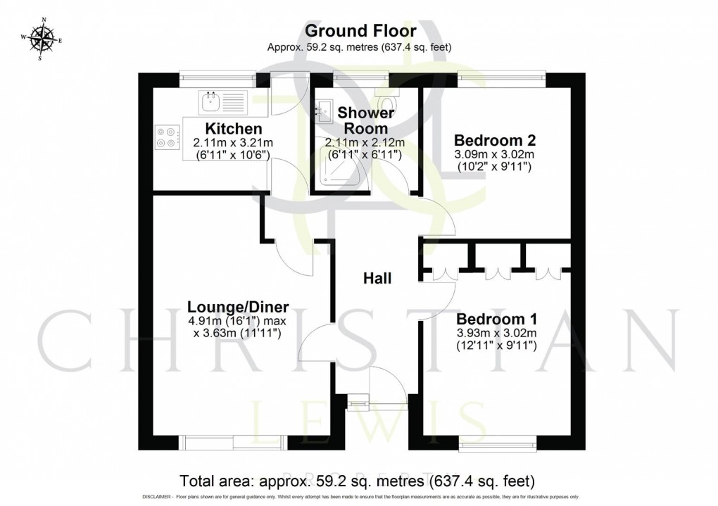 Floorplan for Greenhill Gardens, Evesham
