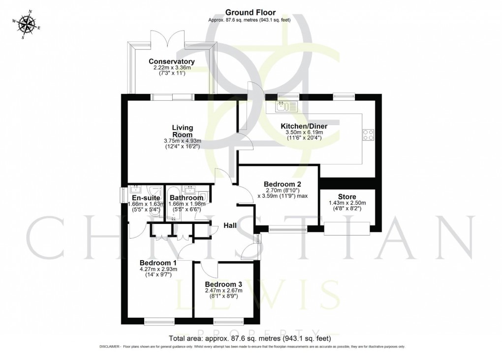 Floorplan for Church End, Badsey, Evesham