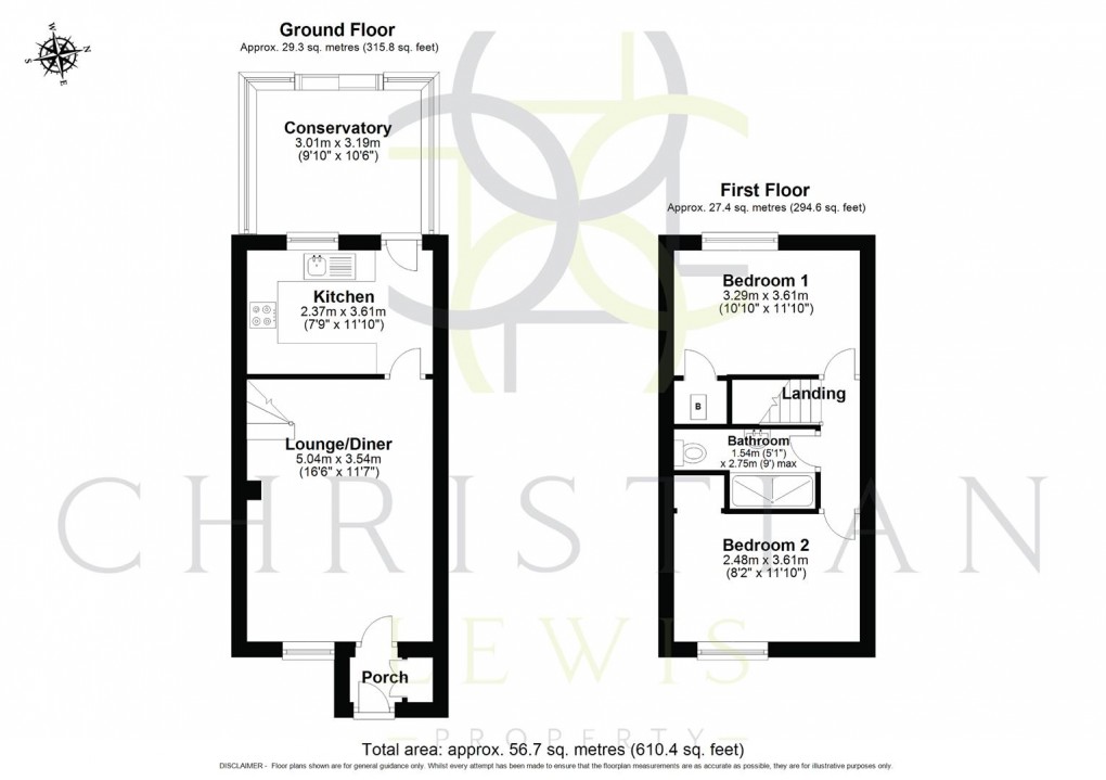 Floorplan for Briar Close, Evesham