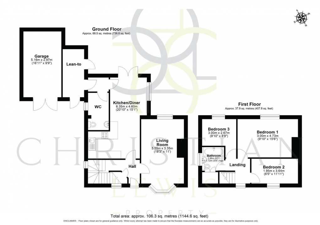 Floorplan for Grange Road, Bretforton
