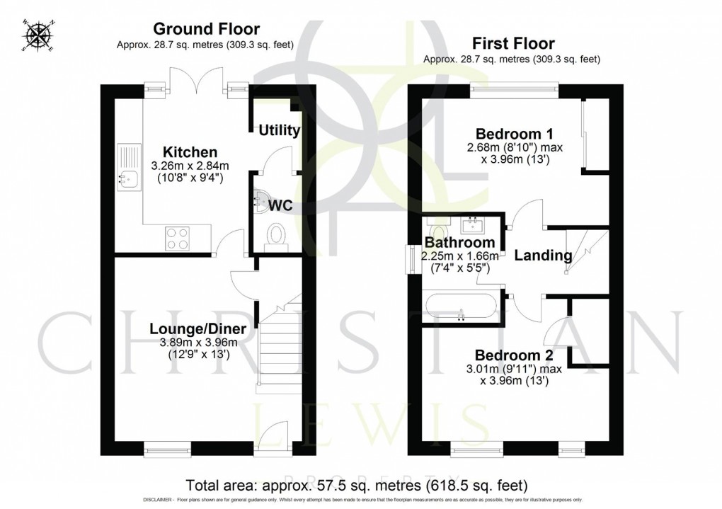 Floorplan for Christ Church Way, Evesham
