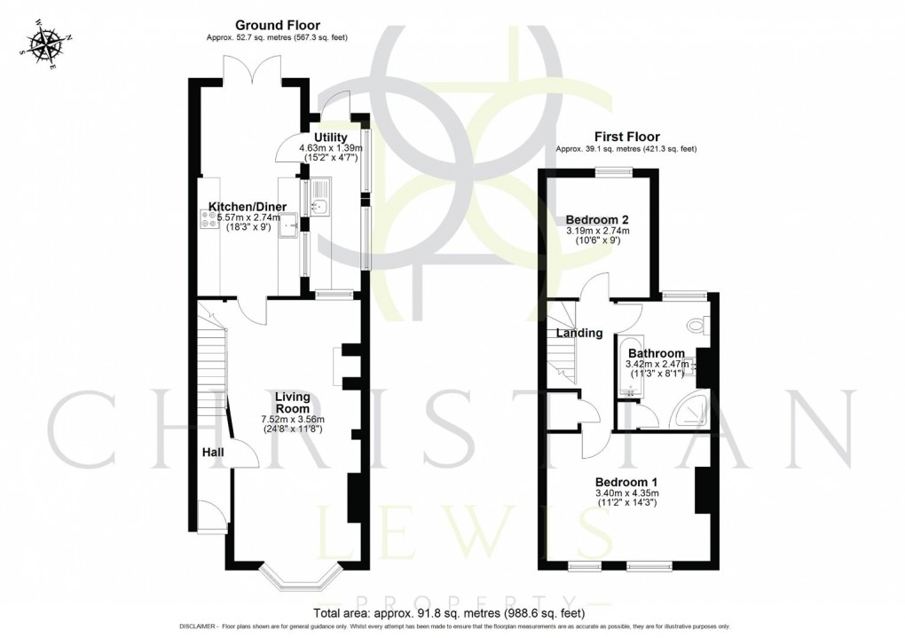 Floorplan for Northwick Road, Evesham