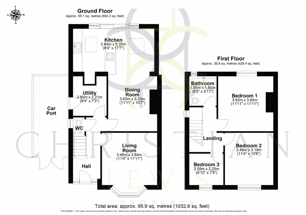 Floorplan for Albert Road, Evesham
