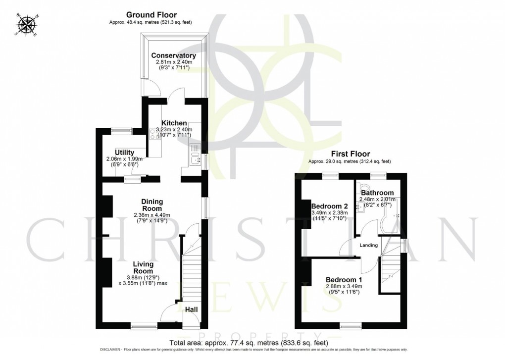 Floorplan for Main Street, Sedgeberrow, Evesham