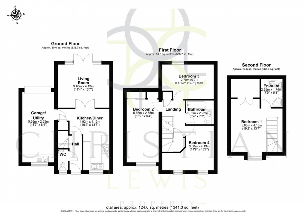 Floorplan for Brooklands Drive, Evesham
