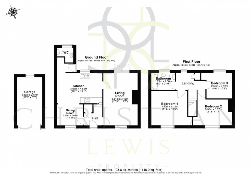 Floorplan for Glebe Road, Aston Somerville, Broadway