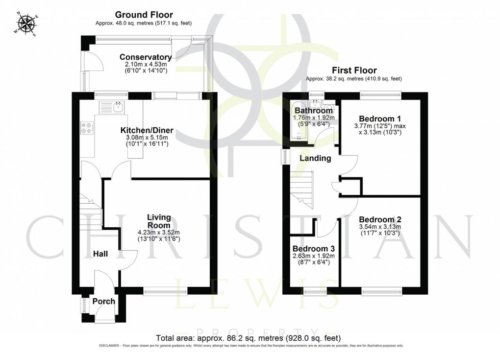 Floorplan for Forest Gate, Evesham