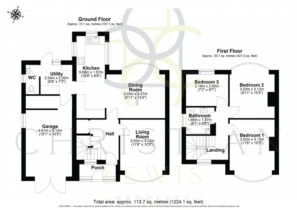 Floorplan for Elm Road, Evesham