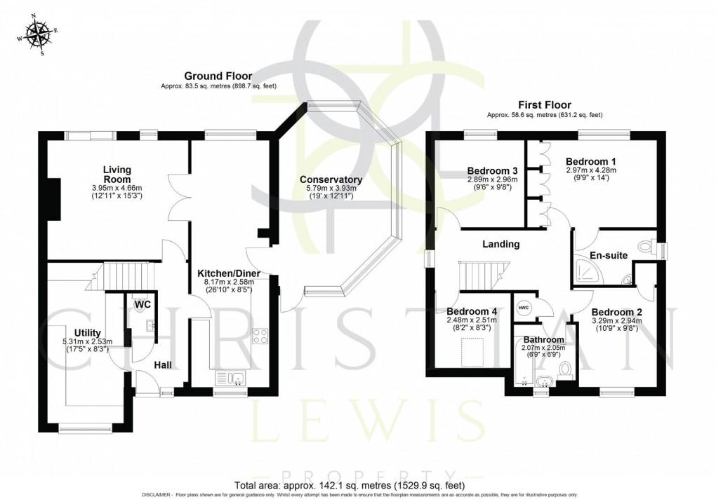 Floorplan for Hawthorn Road, Evesham