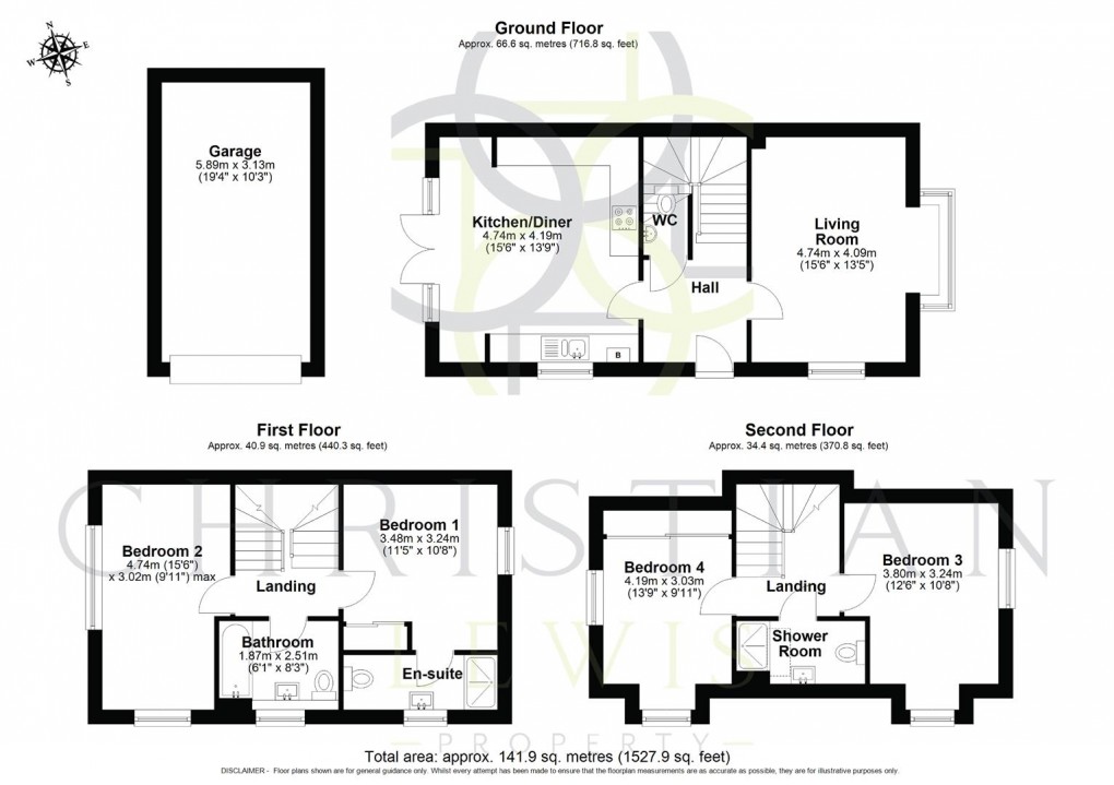 Floorplan for Merton Croft, Evesham
