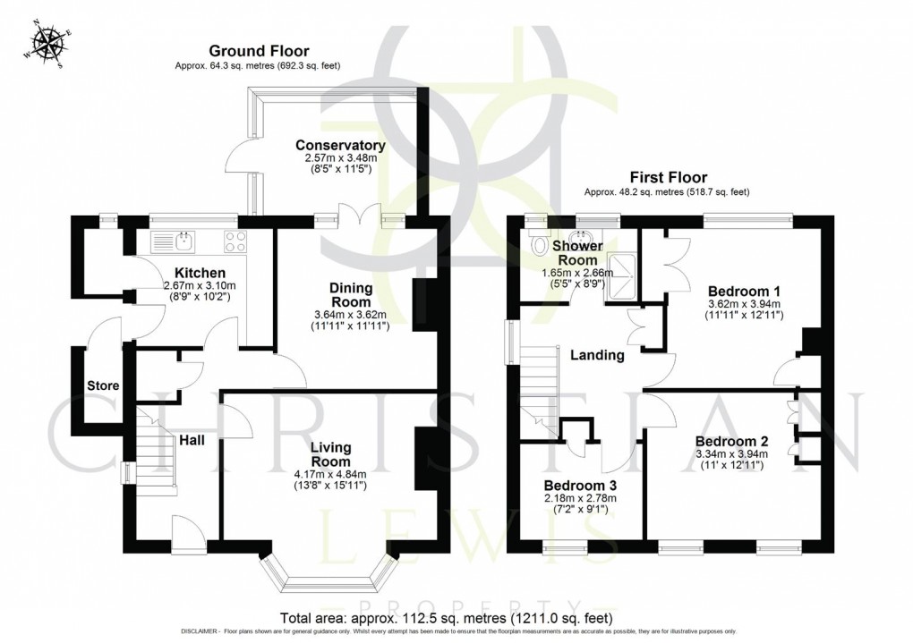 Floorplan for Mansion Gardens, Evesham