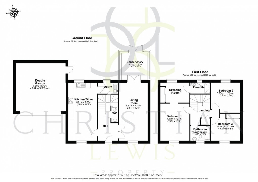 Floorplan for Orchard Close, South Littleton, Evesham