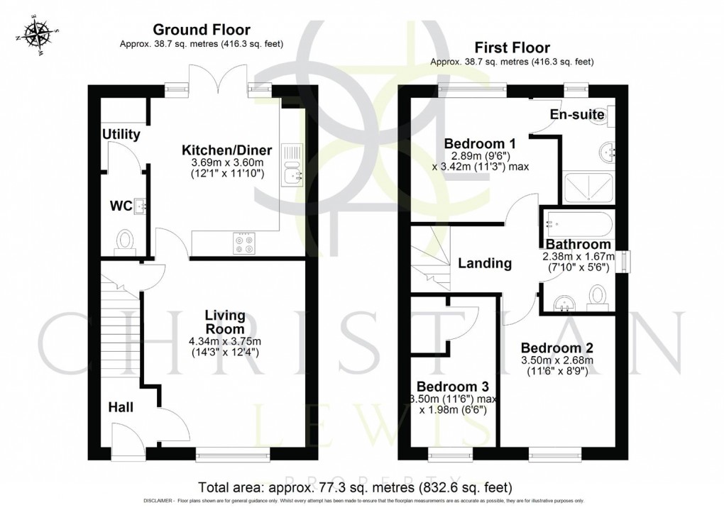 Floorplan for Green Templeton Gardens, Evesham
