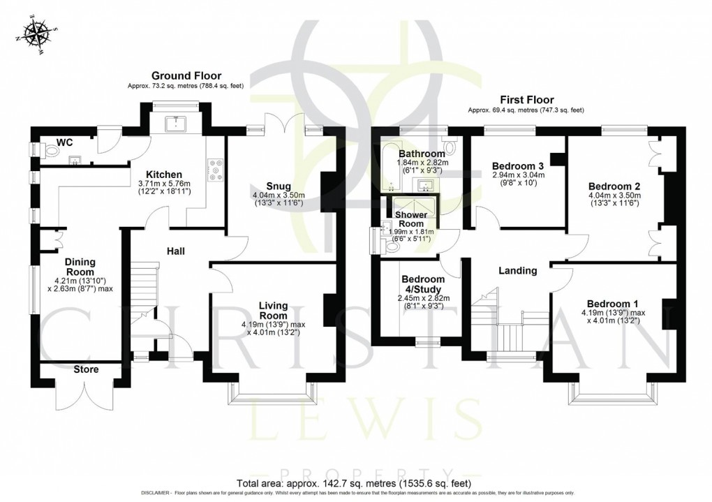 Floorplan for Cheltenham Road, Evesham