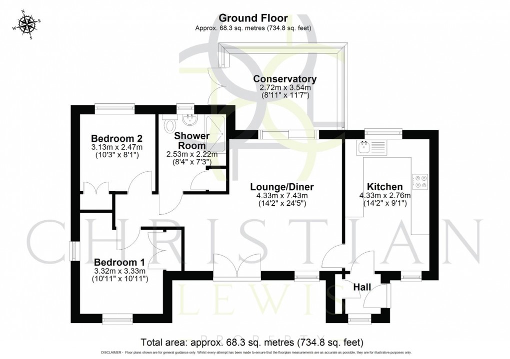 Floorplan for Coopers Lane, Evesham