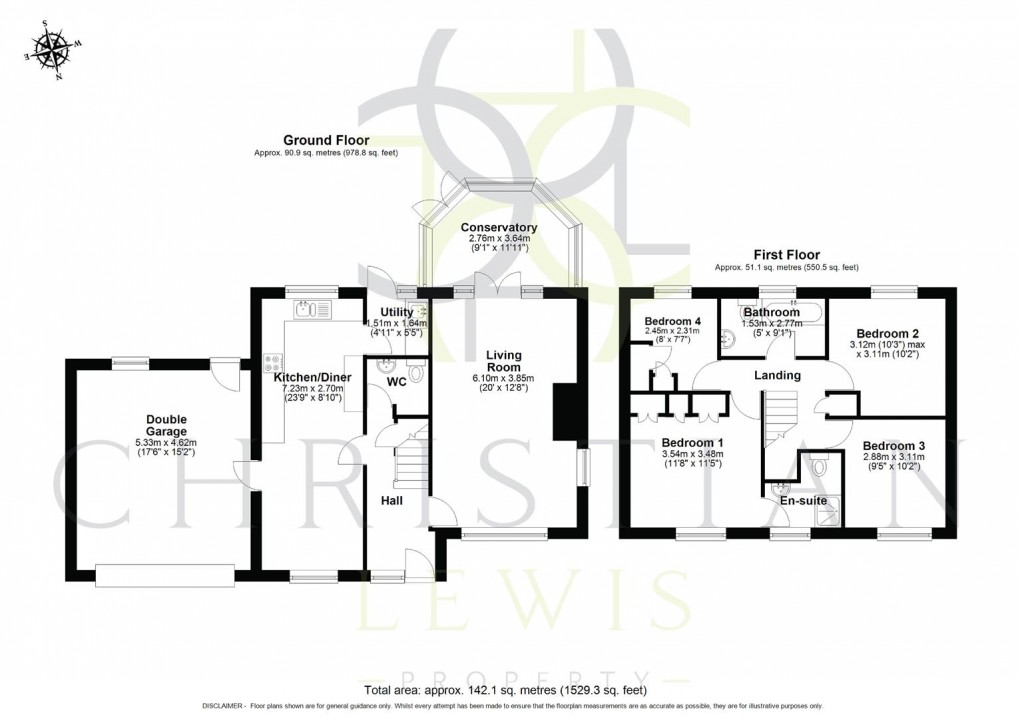 Floorplan for Robinia Close, Evesham