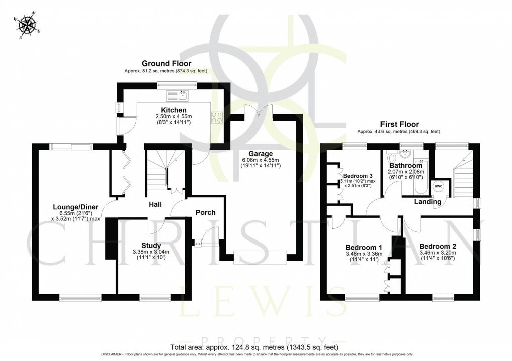 Floorplan for Churchill Road, Sedgeberrow, Evesham