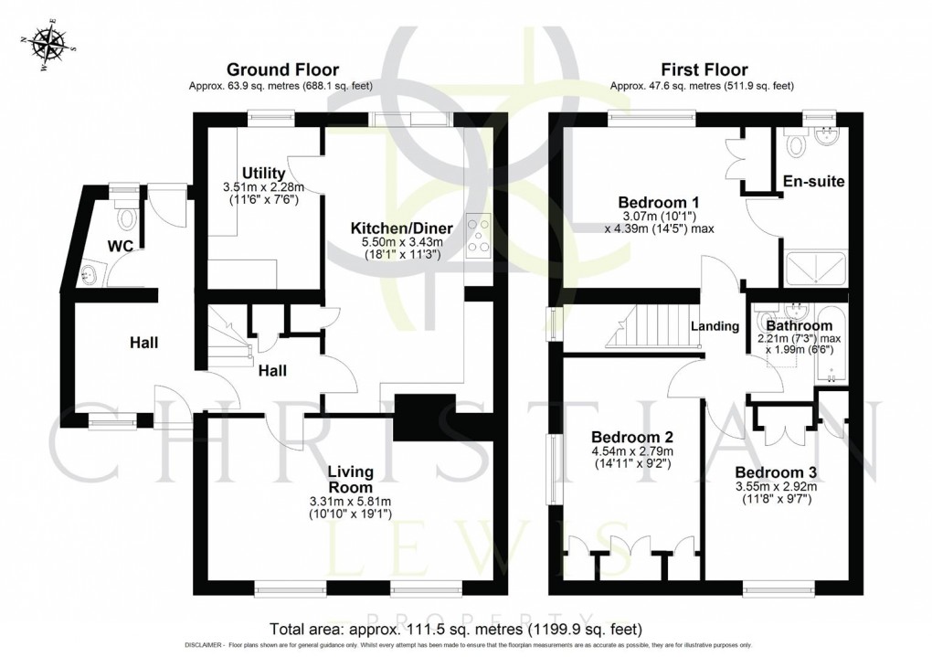 Floorplan for Norval Crescent, Offenham, Evesham