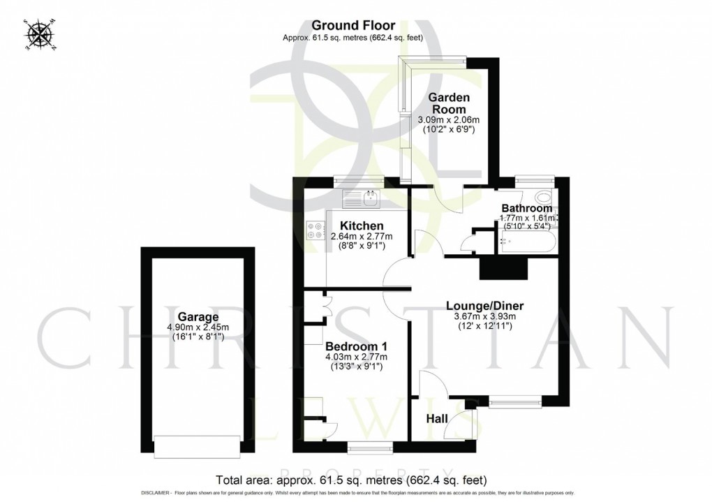Floorplan for St. Peters Close, Evesham