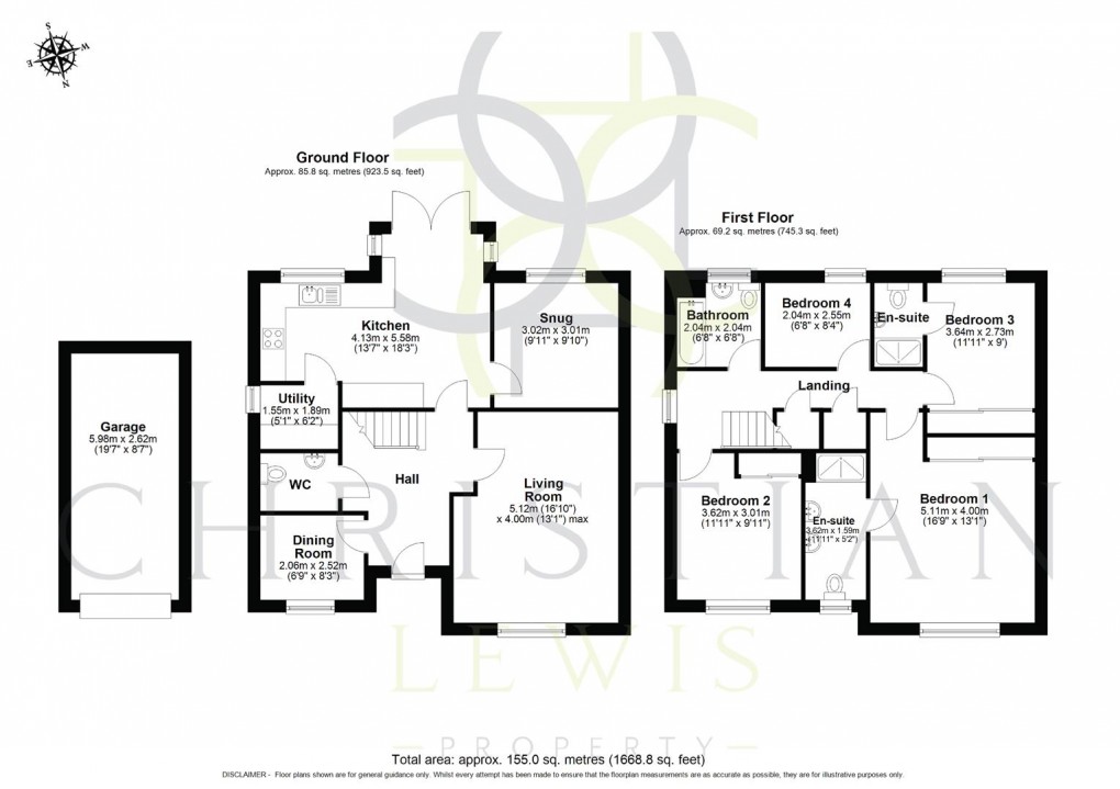 Floorplan for Egremont Close, Evesham