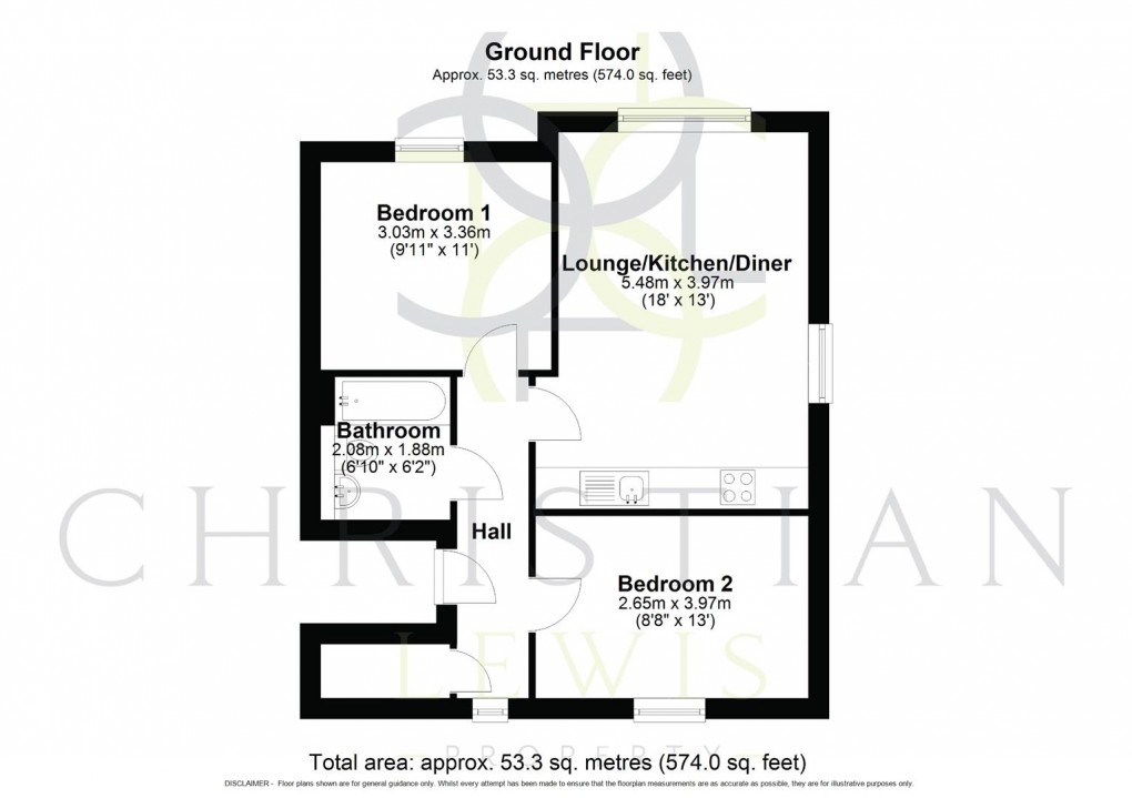 Floorplan for Rynal Place, Evesham