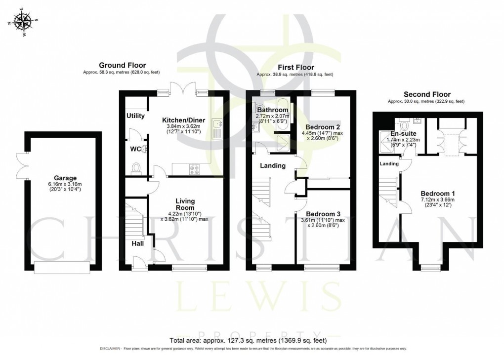 Floorplan for Balliol Gardens, Evesham