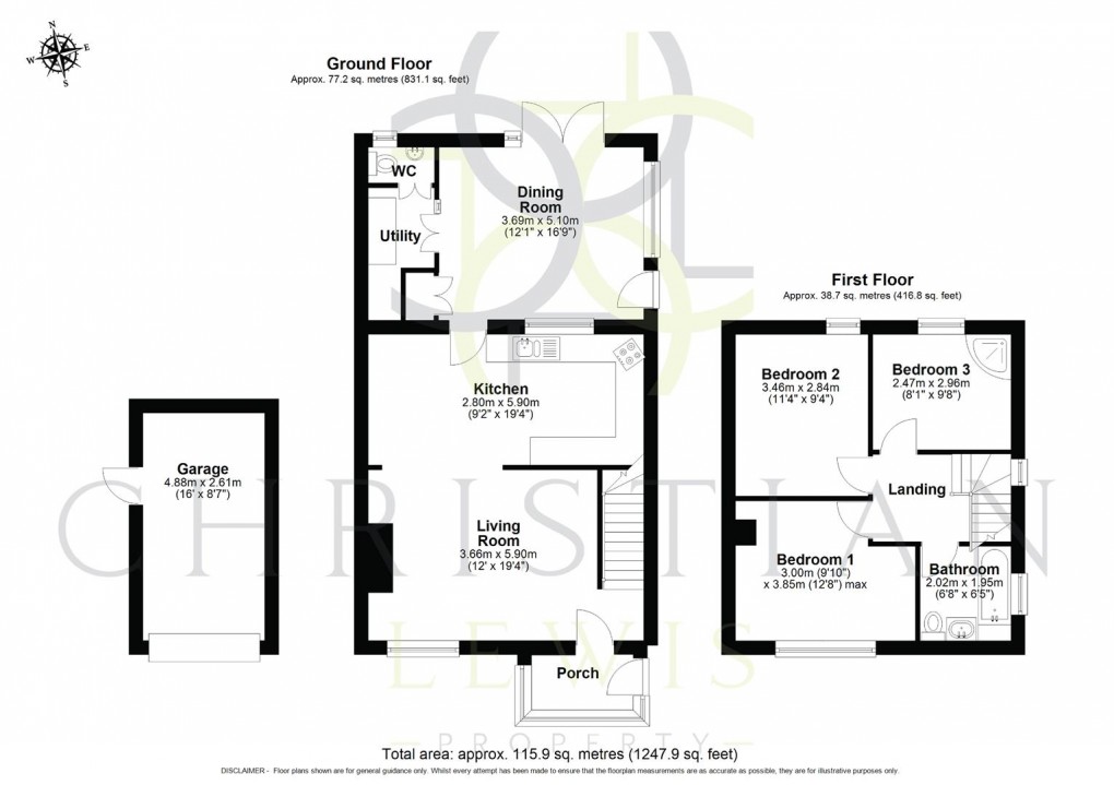 Floorplan for Station Road, Bretforton, Evesham