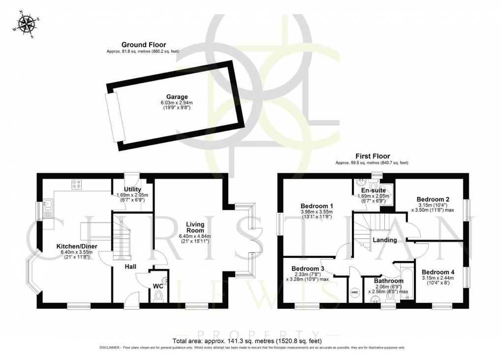 Floorplan for Ellison Close, Evesham