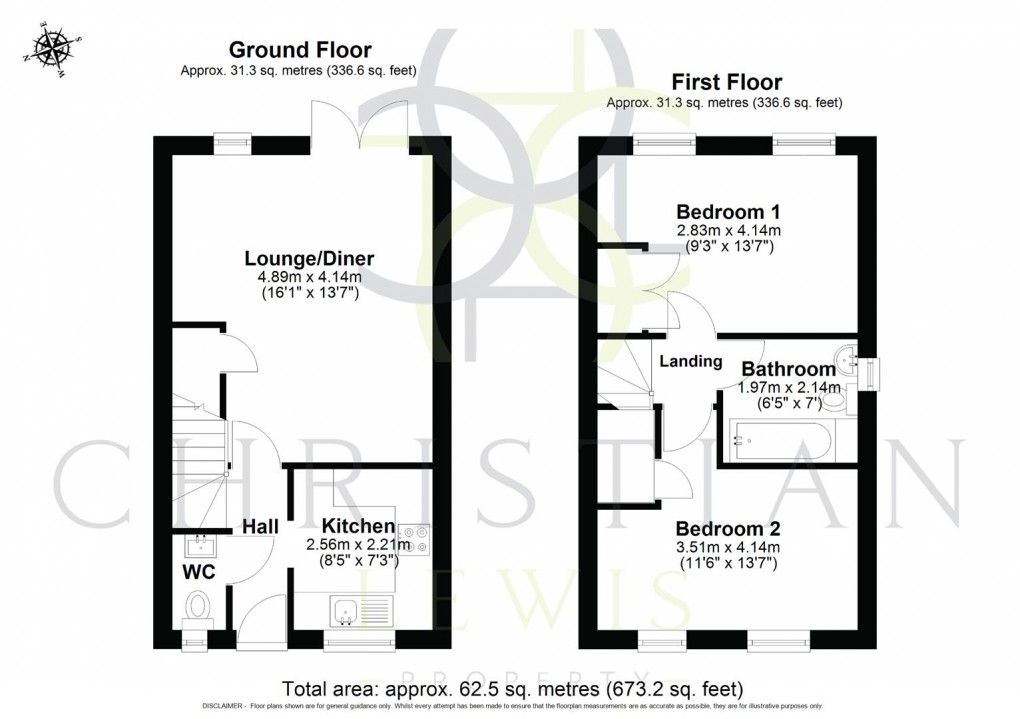 Floorplan for St. Philips Drive, Evesham