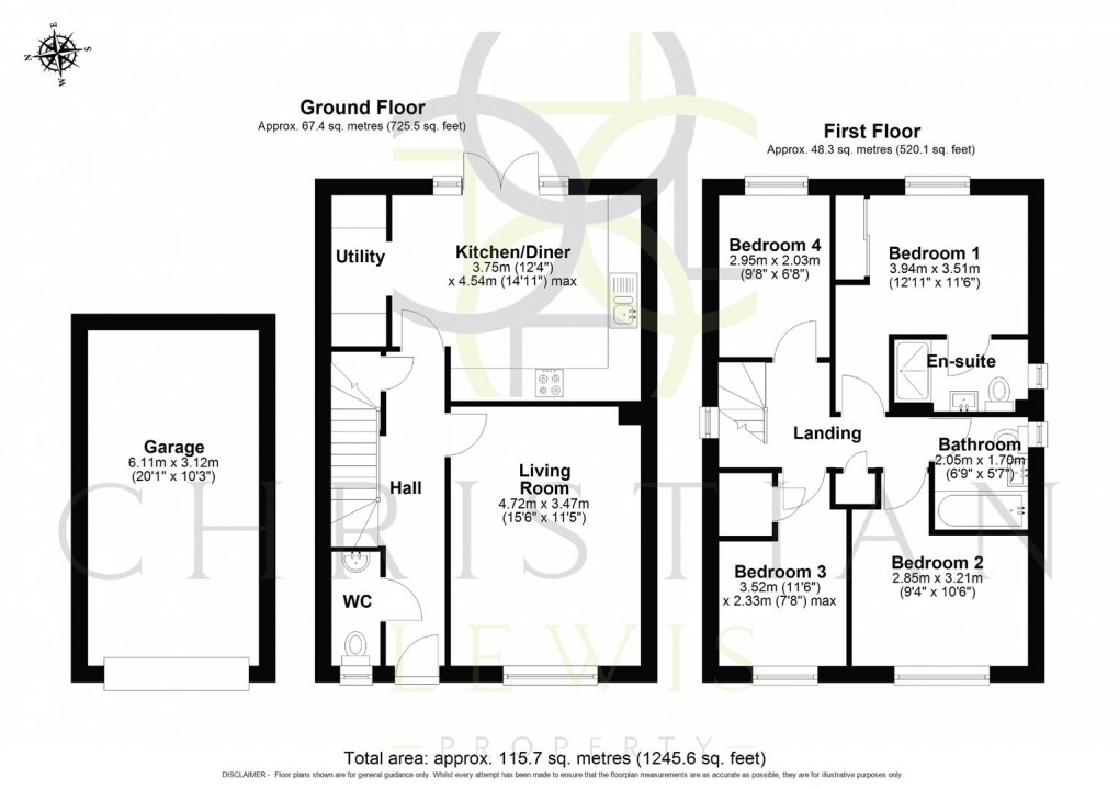 Floorplan for Taylor Gardens, Evesham