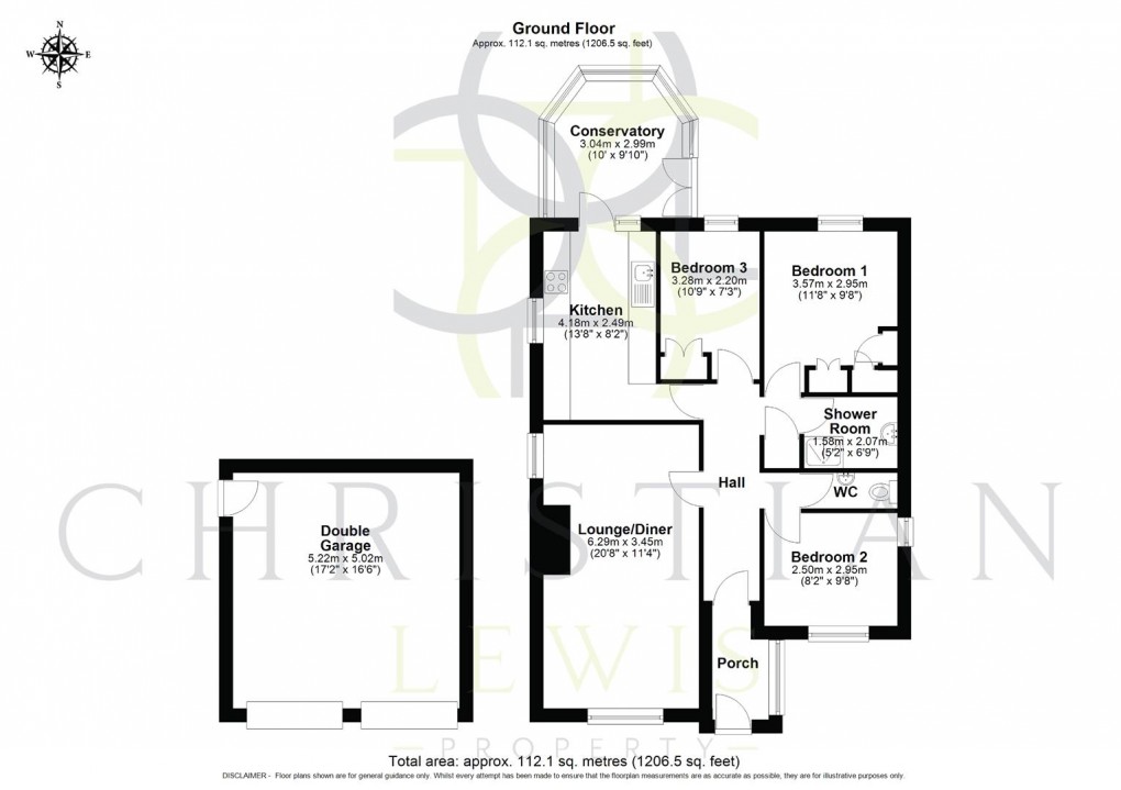 Floorplan for Hillside Close, Evesham