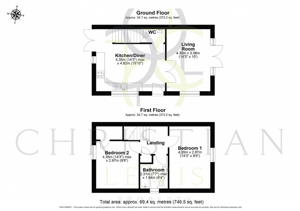 Floorplan for Blamore Rise, Bidford-On-Avon, Alcester