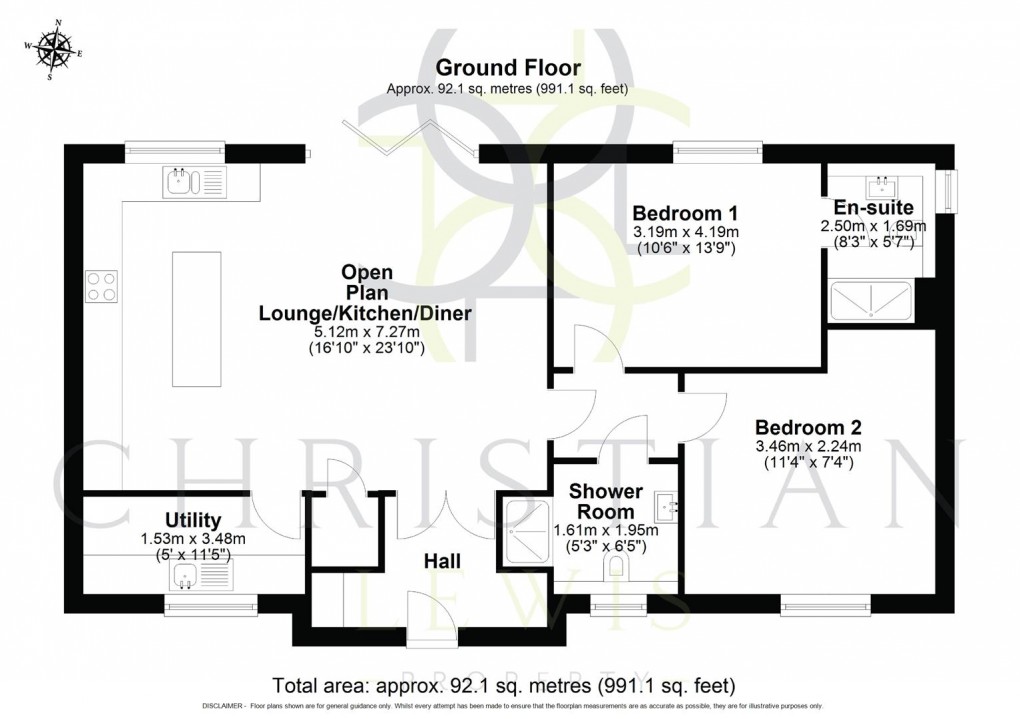 Floorplan for Winchcombe Road, Sedgeberrow, Evesham