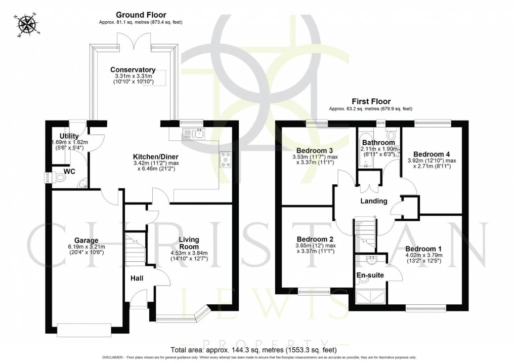 Floorplan for Codling Road, Evesham
