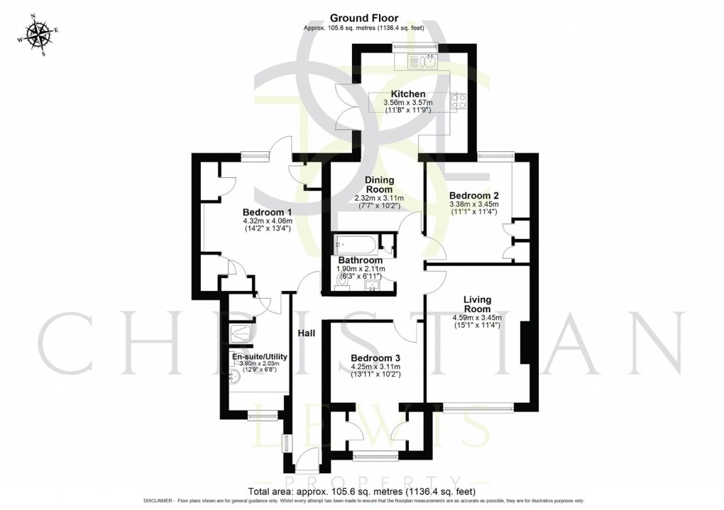 Floorplan for Laurels Road, Offenham, Evesham