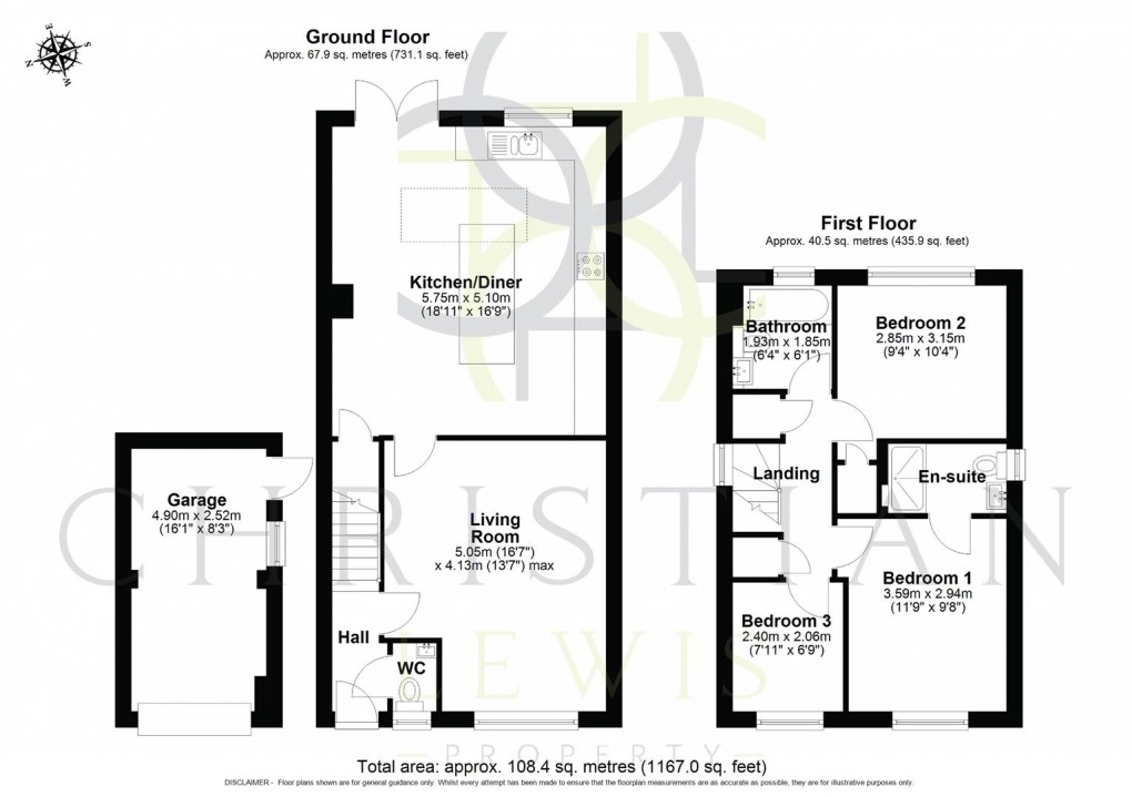 Floorplan for Beach Close, Evesham