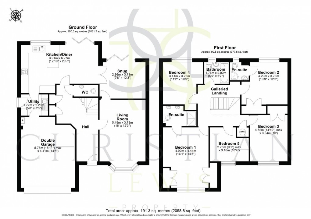Floorplan for Costard Lane, Evesham