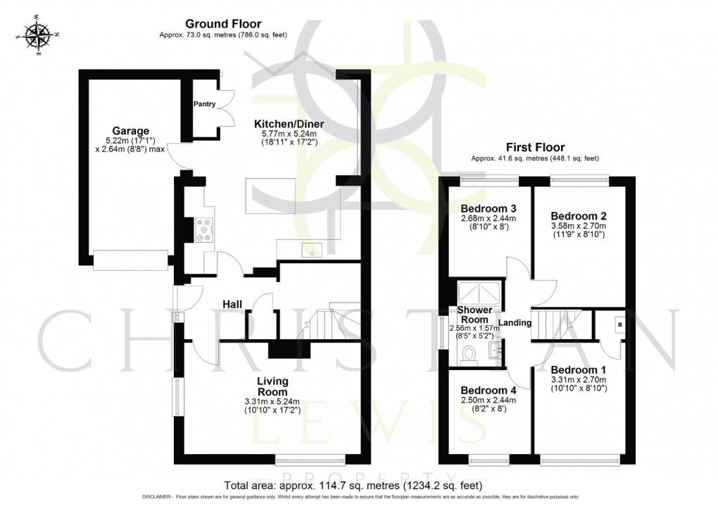 Floorplan for Maple Close, Evesham
