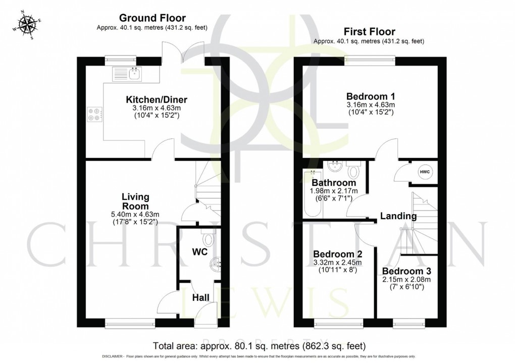 Floorplan for Old School Drive, Sedgeberrow