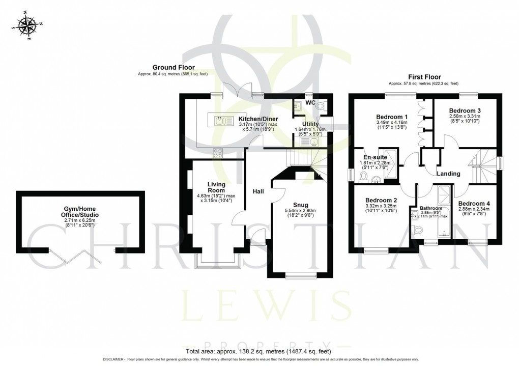 Floorplan for Cartwright Way, Evesham
