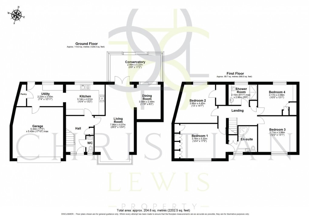 Floorplan for Wickham Close, Wickhamford, Evesham