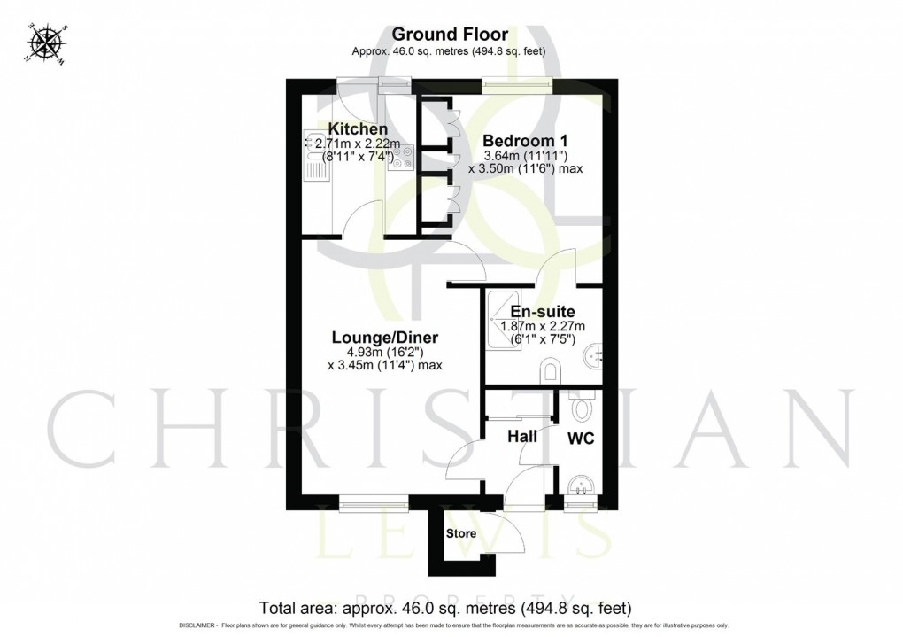 Floorplan for Burford Gardens, Evesham