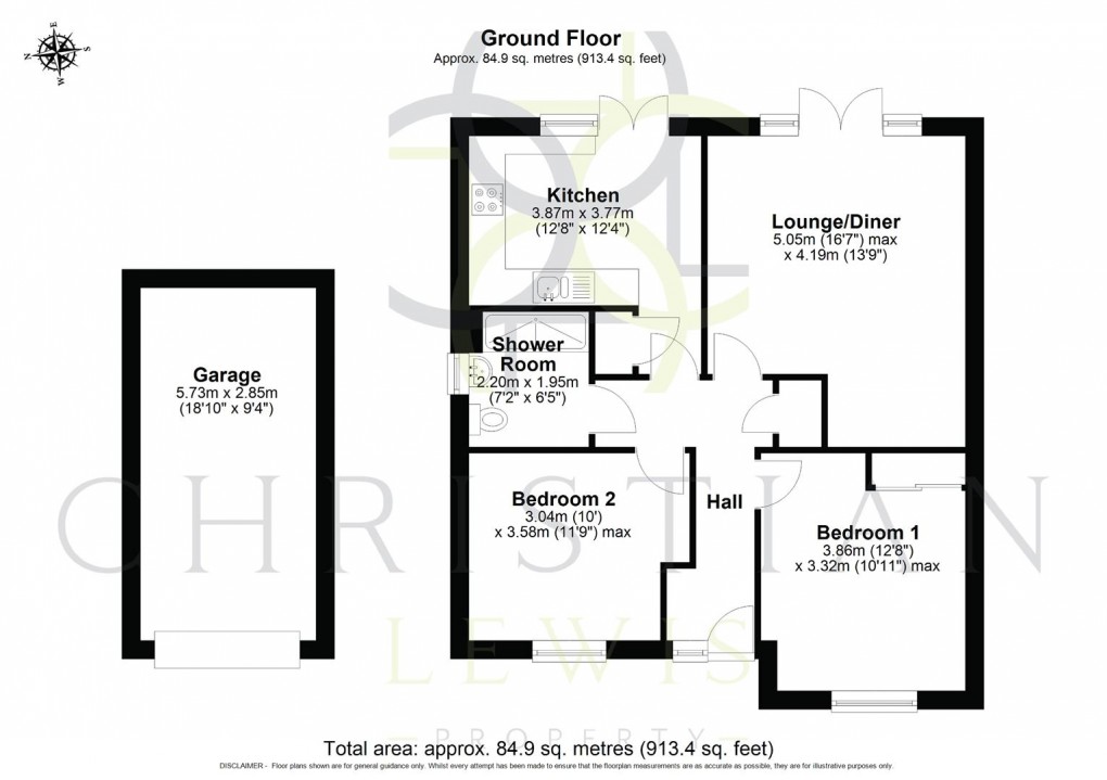 Floorplan for Stewart Close, Evesham