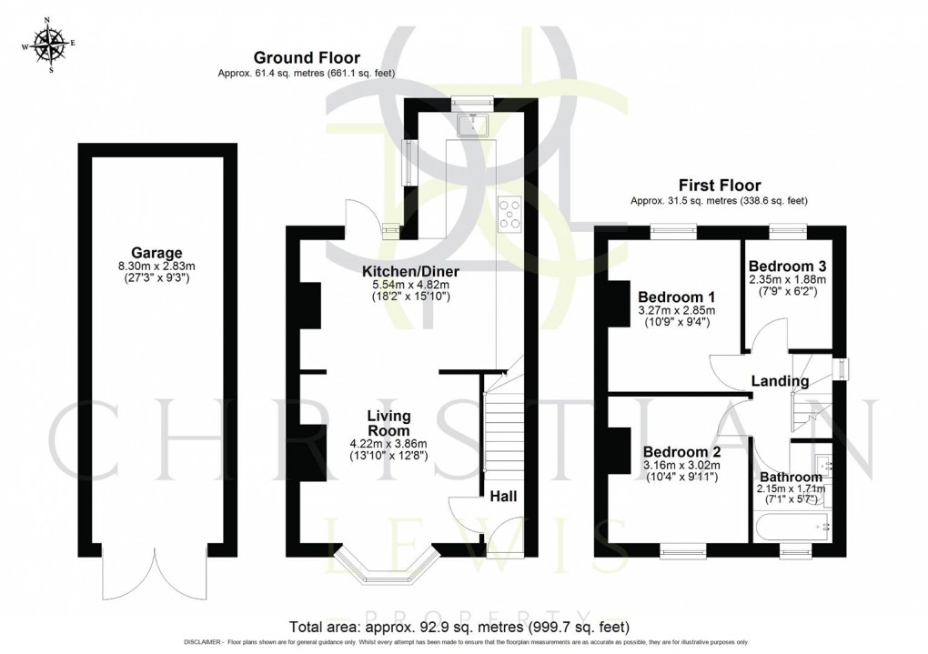 Floorplan for West Street, Evesham