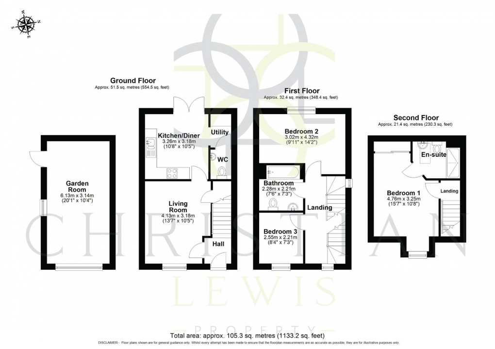 Floorplan for Oriel Meadows, Evesham