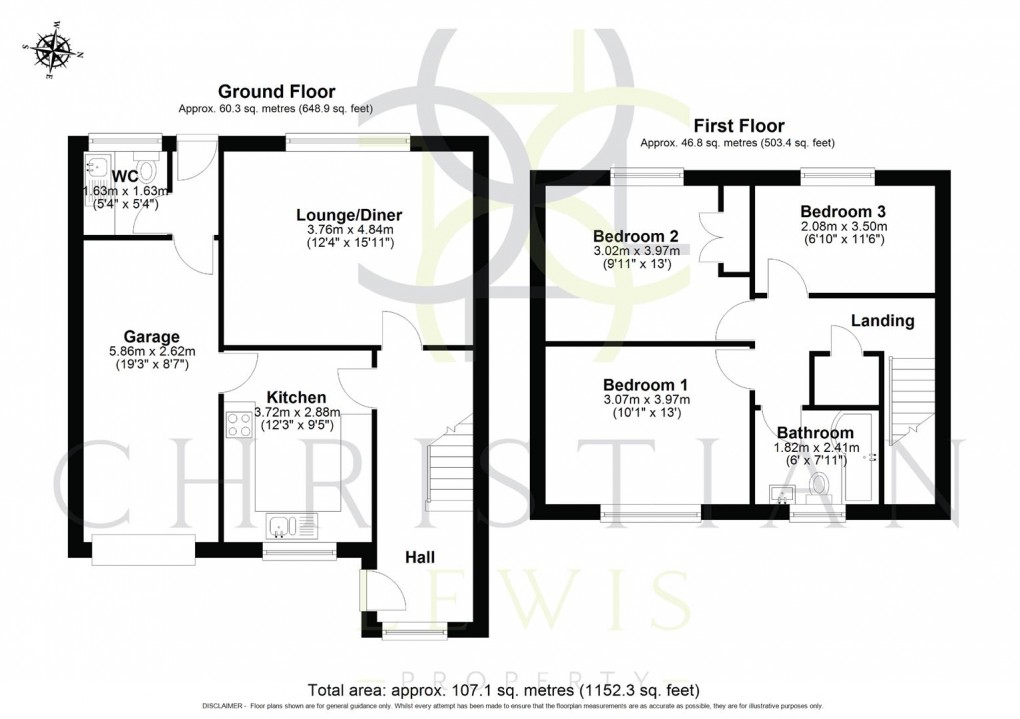 Floorplan for Avon Court, Offenham, Evesham