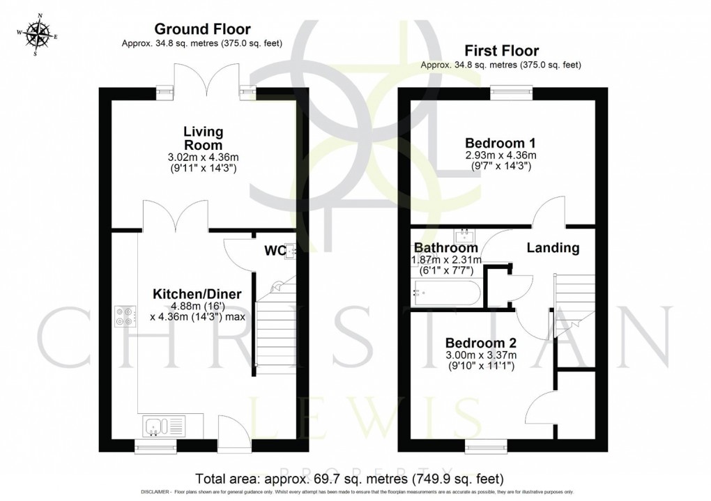 Floorplan for Blamore Rise, Bidford-On-Avon, Alcester